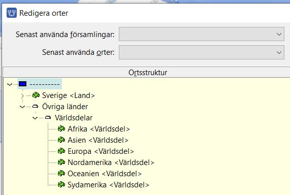 Embryot för Utlands-orterna kom redan i Disgen 2018, med 6 världsdelar