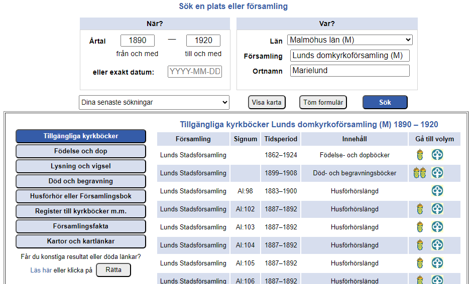 Sökresultat i Dispos 2.0