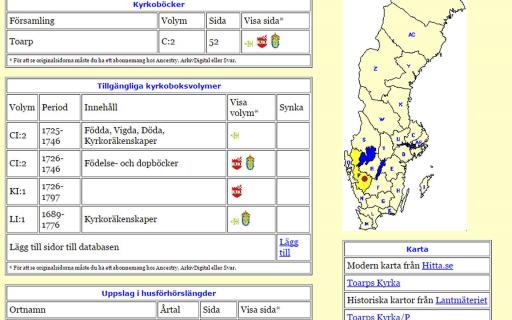 Visar vilka källor du kan söka i