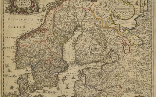 Skandinavienkarta från 1680