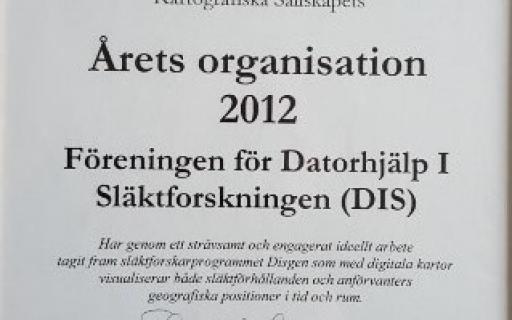 Årets organiation 2012