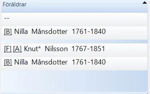 Föräldrapanelen i en personöversikt - Handledning Disgen