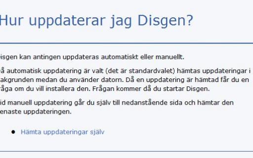 Handledning - programuppdateringar