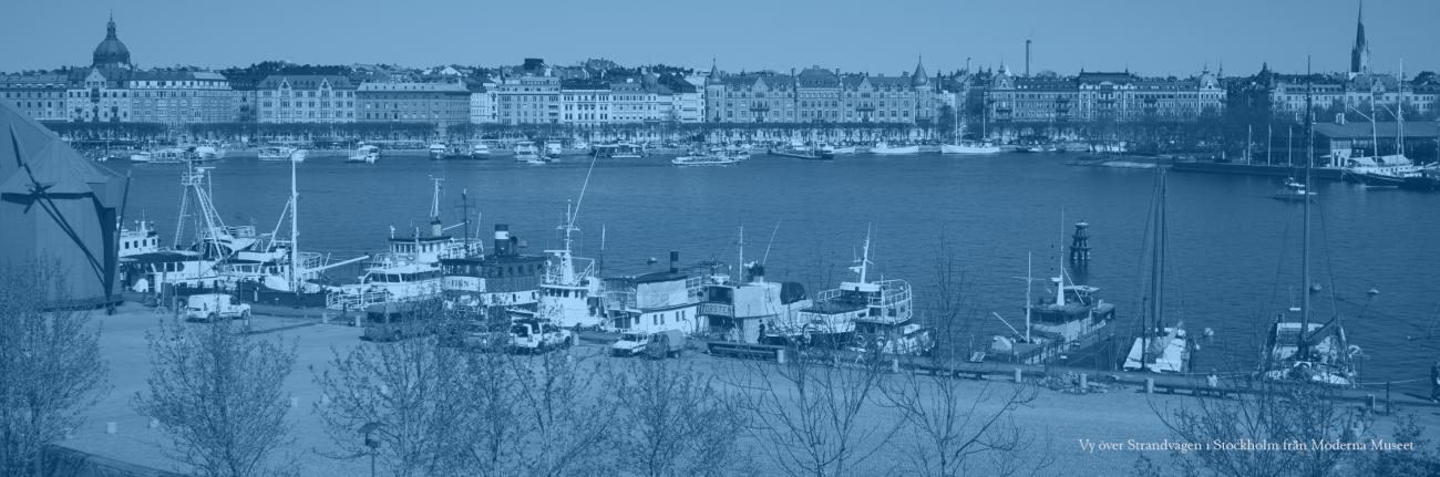 Vy över Strandvägen i Stockholm från Moderna Museet