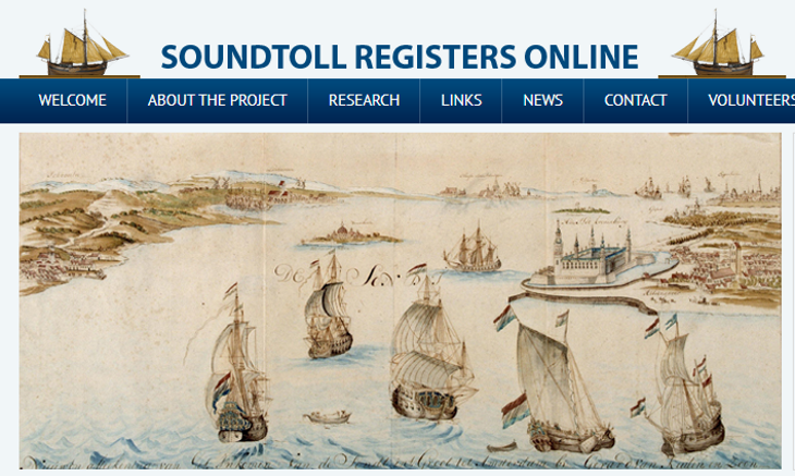 Soundtoll Registers online webbsite