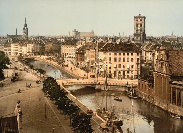 Stadsvy över Köpenhamn 1900