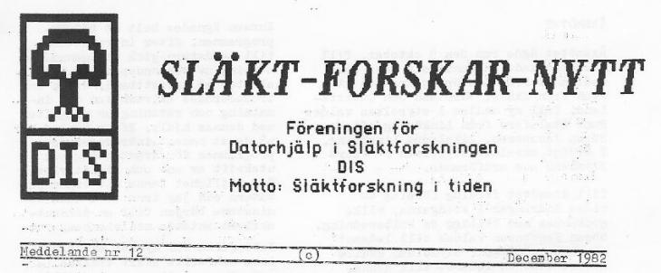 Rubrik på SLÄKT-FORSKAR-NYTT nr 12