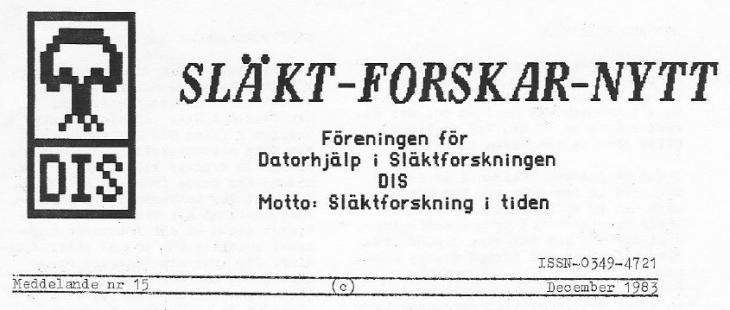 Rubrik på SLÄKT-FORSKAR-NYTT nr 15