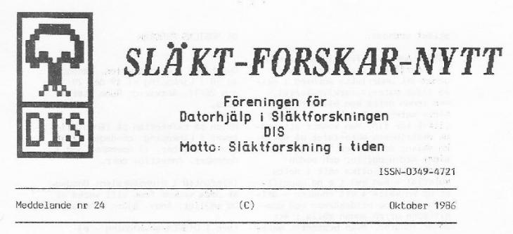 Rubrik på SLÄKT-FORSKAR-NYTT nr 24
