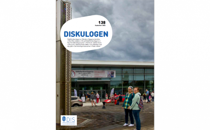 Entren till mässan för Släktforskardagarna 2022 i Skövde på omslaget till Diskulogen 138.