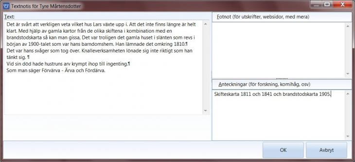 Handledning - Registrera en textnotis